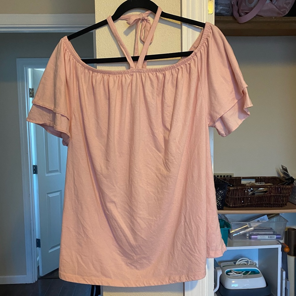 Lane Bryant Soft Pink Tee Size 18/20